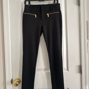 Michael Kors Gold-Accented Black Jeggings